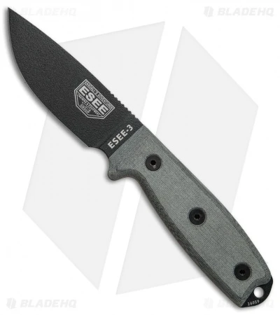 ESEE Knives ESEE-3PM-B Modified Knife Black Sheath (3.88" Black) 3 ESEE Knives ESEE-3PM-B Modified Knife Black Sheath (3.88" Black)