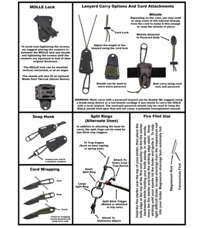 ESEE Knives Izula Black Survival Concealed Carry Neck Knife Cord Wrapped Handle 6 ESEE Knives Izula Black Survival Concealed Carry Neck Knife Cord Wrapped Handle - Image 4